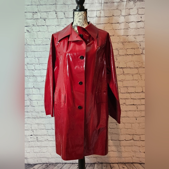 ⭐️ KASSL editions original oil red rain coat !rare color! - Picture 1 of 10